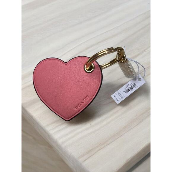 NWT Coach CF155 Heart Leather Bag Charm - Picture 3 of 4